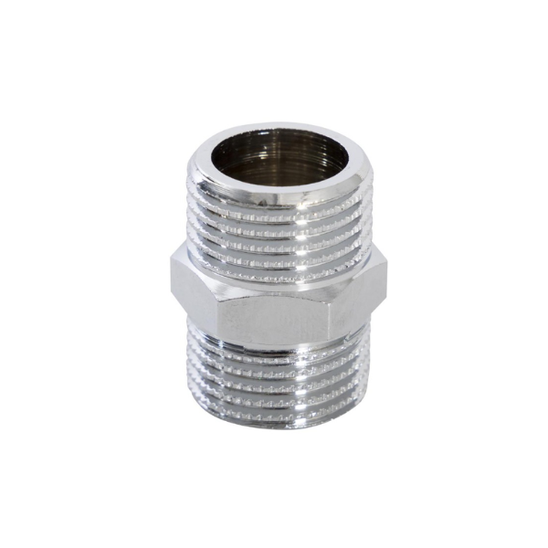 Raccordo per Idraulica Nipples Maschio Maschio in Ottone Cromato