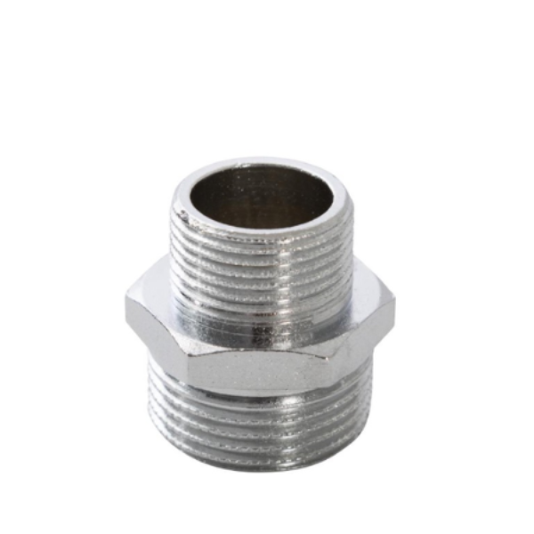 Raccordo per Idraulica Nipples Ridotto Maschio Maschio in Ottone Cromato