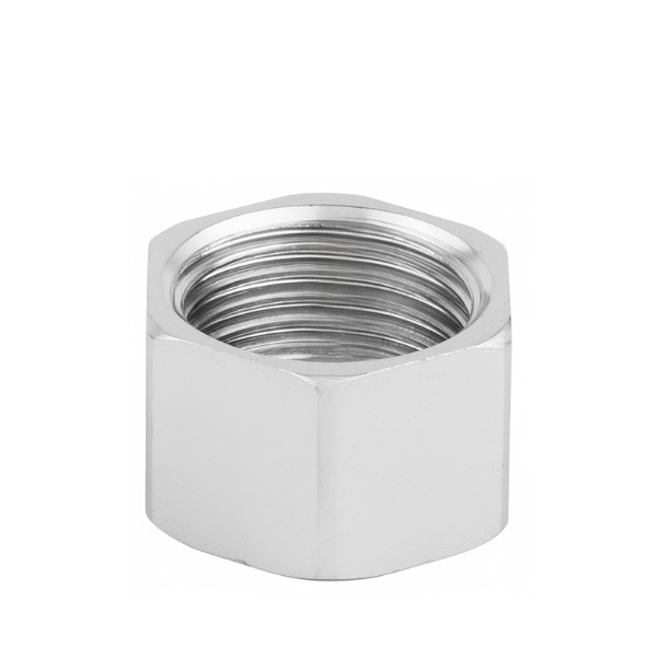 Raccordo per Idraulica Tappo Femmina in Ottone Cromato- Serie Pesante