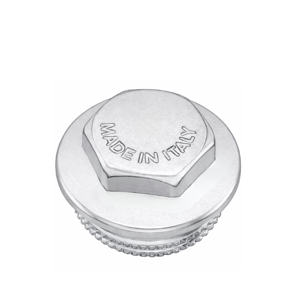 Raccordo per Idraulica Tappo Maschio per Collettori in Ottone Cromato- Serie Pesante