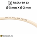 Tube Rilsan PA12 PHL 3×2 mm pour air comprimé, diamètre extérieur 3 mm et intérieur 2 mm