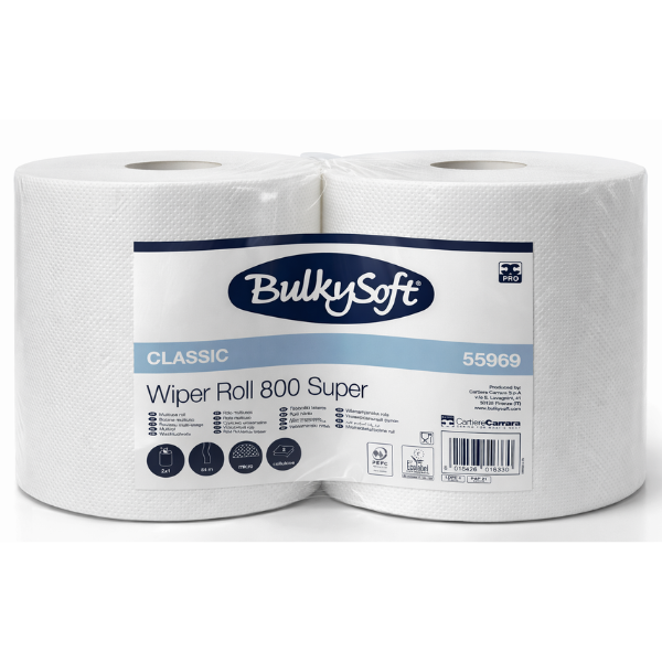 Rouleau de papier cellulose super absorbant et multi-usages – Paquet de 2 x 1