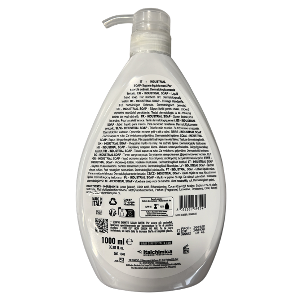 Sanitec Lavamani Professionale 1L – Rimuove Grasso, Olio e Sporco Ostinato – Officina e Industria