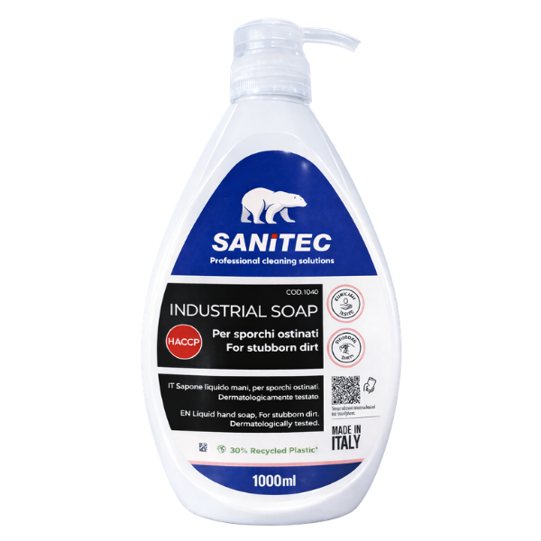 Sanitec Lavamani Professionale 1L – Rimuove Grasso, Olio e Sporco Ostinato – Officina e Industria