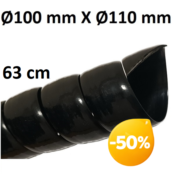 Spirale in plastica per protezione tubo diametri 100 mm int. x 110 mm ext. - 63 cm