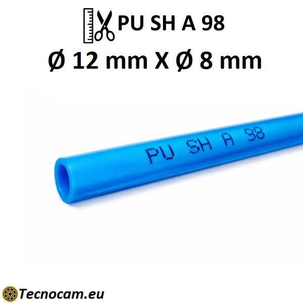 Tubo Elastollan per Aria Compressa in Poliuretano SH98 Øext.12xØint.8