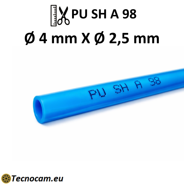 Tubo Elastollan per Aria Compressa in Poliuretano SH98 Øext.4xØint.2.5