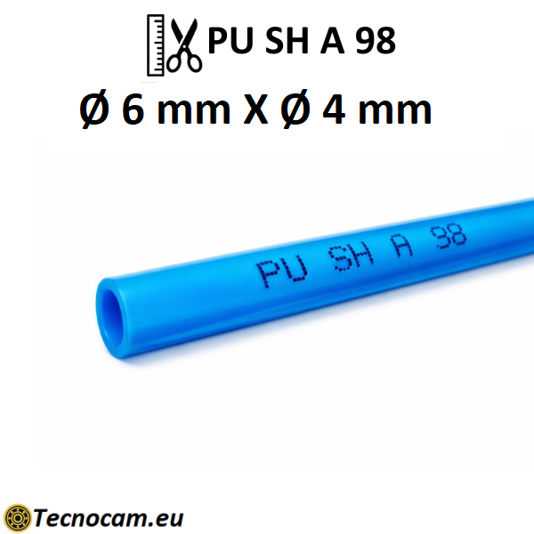 Tubo Elastollan per Aria Compressa in Poliuretano SH98 Øext.6xØint.4