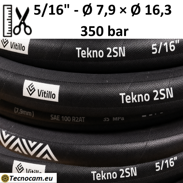 Tuyau hydraulique 2SN (R2T) au mètre, 5/16", 350 bar