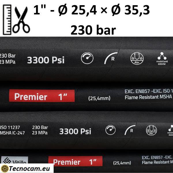 Tuyau hydraulique haute pression au mètre 2SC PREMIER 1", 230 bar