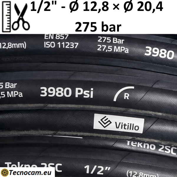 Tubo Oleodinamico Medio-Alta Pressione al Metro 2SC 1/2", 275 Bar