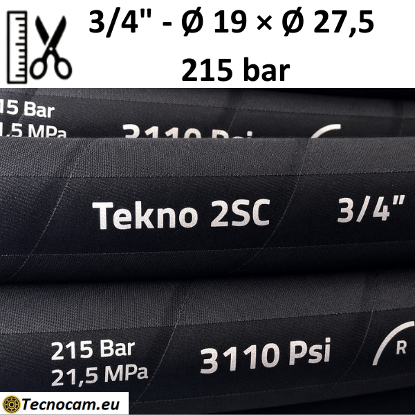 Tuyau hydraulique moyenne-haute pression au mètre 2SC 3/4", 215 bar