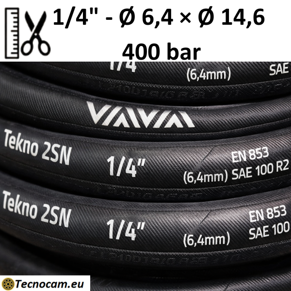Tuyau hydraulique 2SN (R2T) au mètre, 1/4", 400 bar