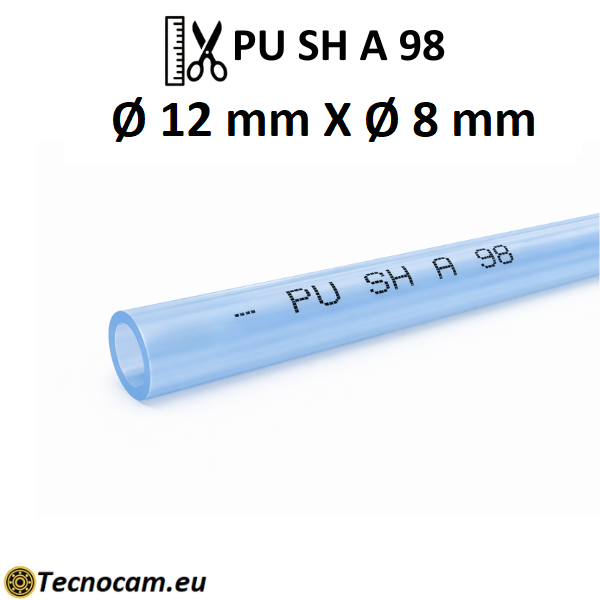 Tubo per Aria Compressa in Poliuretano SH98 Øext.12xØint. 8