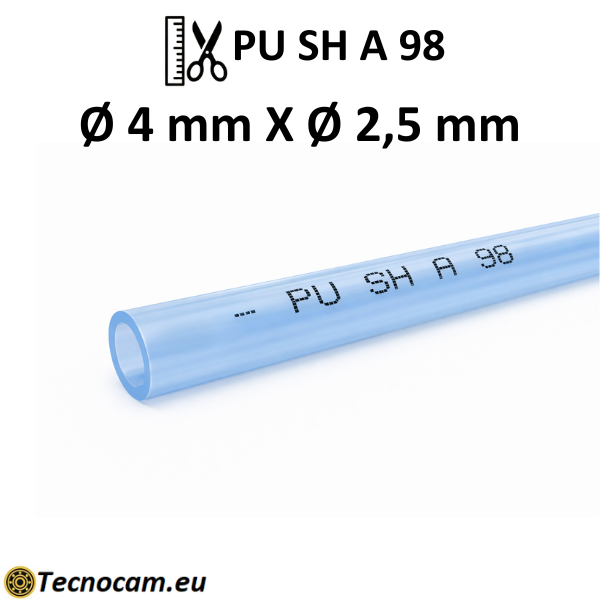 Tubo per Aria Compressa in Poliuretano SH98 A  Øext.4xØint. 2,5