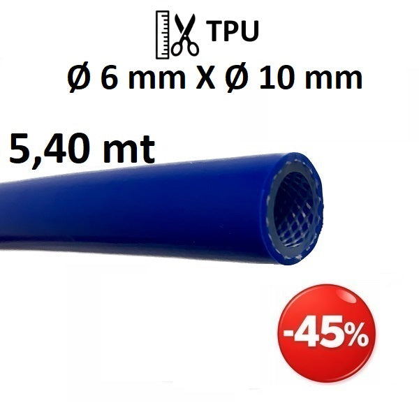 Tubo per Aria Compressa Ø int. 6 mm Ø est. 10 - 5,40 mt  20 bar