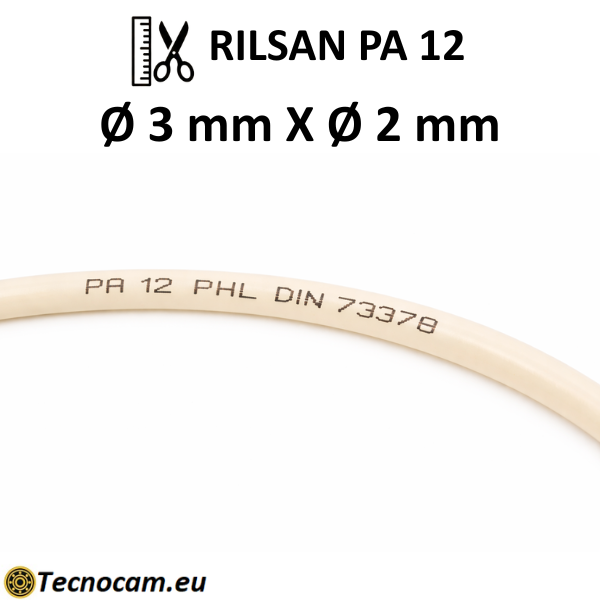 Tubo Rilsan per Aria Compressa PA12 PHL  Øext.3xØint. 2