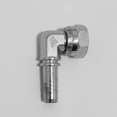 Embout hydraulique à sertir femelle coudé 90° à filetage BSPP et cône 60° compact