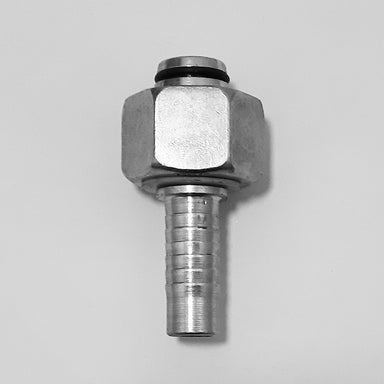 Hydraulische weibliche gerade Pressarmatur DIN 2353 mit 24°-Konus und metrischem Gewinde sowie O-Ring, weitere Ansicht