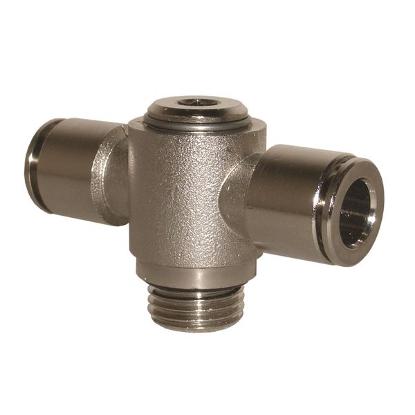 Raccordo Automatico Push-In Girevole con Anello Doppio in Ottone Nichelato