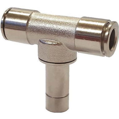 Raccordo Automatico Push-In a T Centrale con Codulo in Ottone Nichelato