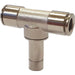 Raccordo Automatico Push-In a T Centrale con Codulo in Ottone Nichelato