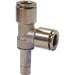 Raccordo Automatico Push-In a T Laterale con Codulo in Ottone Nichelato