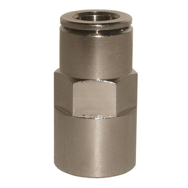 Raccordo automatico push-in diritto femmina BSPP in ottone nichelato