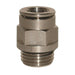 Raccordo automatico push-in diritto maschio BSPP in ottone nichelato