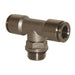 Raccordo Automatico Push-In a T Centrale Maschio BSPP Girevole in Ottone Nichelato