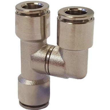 Raccordo Automatico Push-In a Y Intermedio Girevole in Ottone Nichelato
