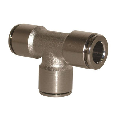 Raccordo Automatico Push-In a T Intermedio in Ottone Nichelato